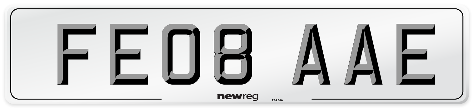 FE08 AAE Number Plate from New Reg